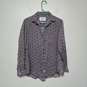 GRAYSON Frank & Eileen Black Red White Print Long Sleeve Hero Shirt Size 3 Large